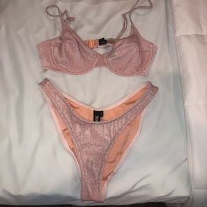 TRIANGL PINK SPARKLE BIKINI SET